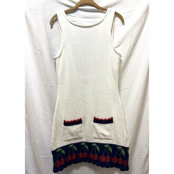Urban Outfitters Kimchi Blue Sleeveless Cherry Knit Dress M Cottagecore Y2K Cute - Picture 11 of 12